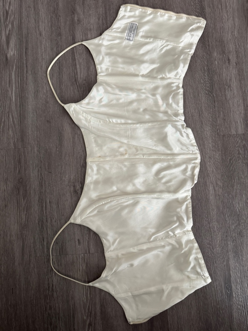 Jessica McClintock Gunne Sax Metallic Champagne Gold Corset Top - Picture 4 of 9
